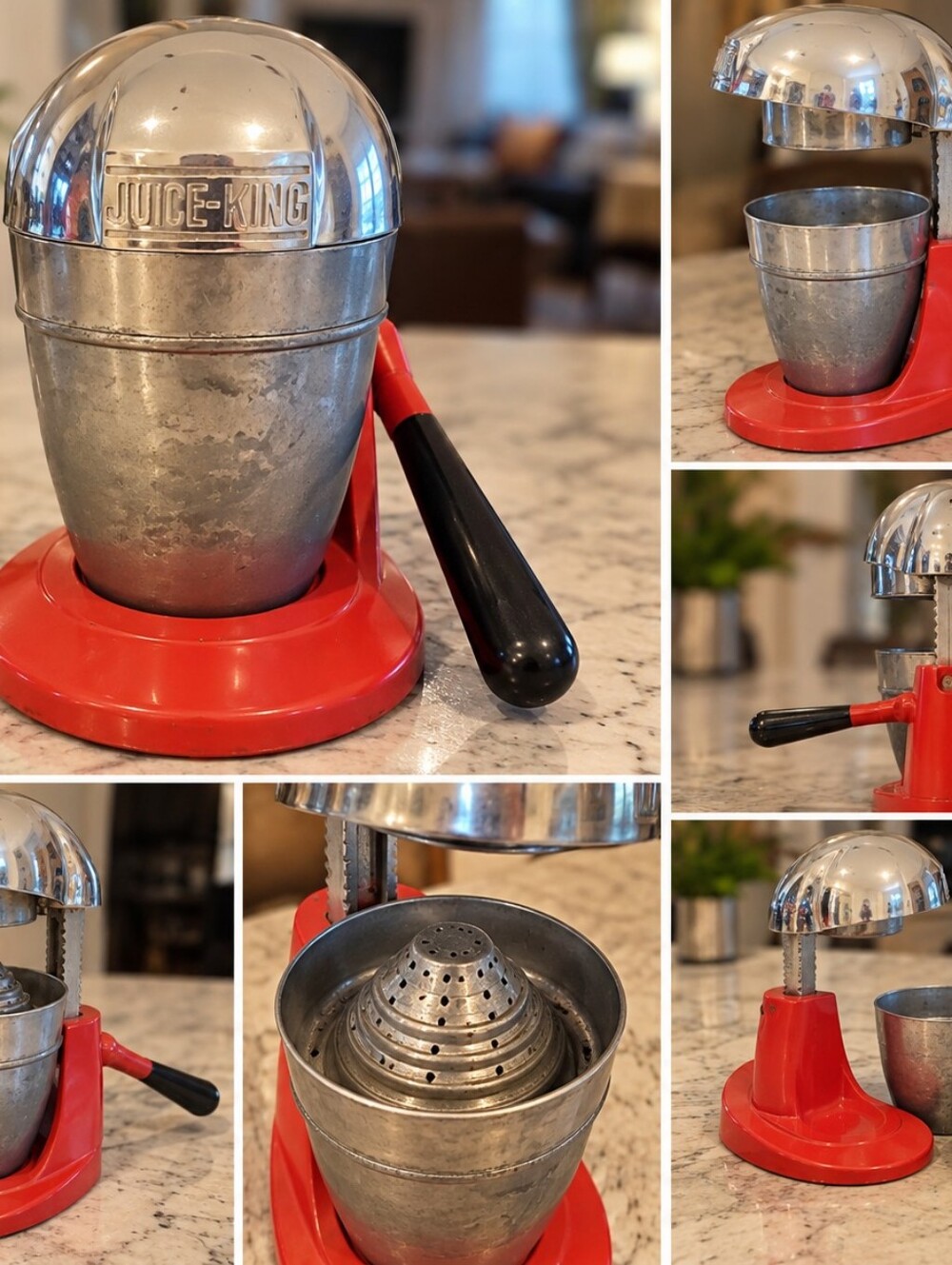 Vintage Juice-King J.K.-35 Manual Citrus Juicer